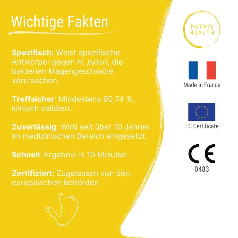 Wichtige Fakten zum Helicobacter pylori Selbsttest – Genauigkeit, Zuverlässigkeit und Zertifizierung