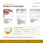 Anwendung des Patris Health Helicobacter-pylori-Selbsttests in drei Schritten