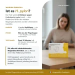 Übersicht zum Patris Health Helicobacter-pylori-Selbsttest mit Informationen zu Nutzen, Marker, Probe und Testdauer