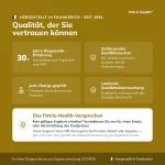 Qualitatsmerkmale des Patris Health Leberfunktions-Selbsttest aus Frankreich